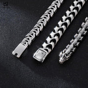KALEN High Polished Arrow Shaped Bracelet Men 22cm Stainless Steel Bike Chain Bilezik Boho Male Jewellry Accessories