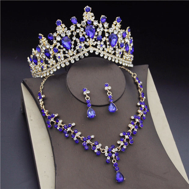 Baroque Crystal Bridal Jewelry Sets for Women