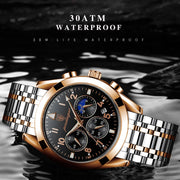 Rose Gold Wrist Waterproof Luminous Quartz Watches