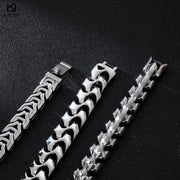 KALEN High Polished Arrow Shaped Bracelet Men 22cm Stainless Steel Bike Chain Bilezik Boho Male Jewellry Accessories